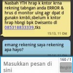 SMS Penipuan Rekening Tabungan Error