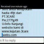 SMS Penipuan Tri