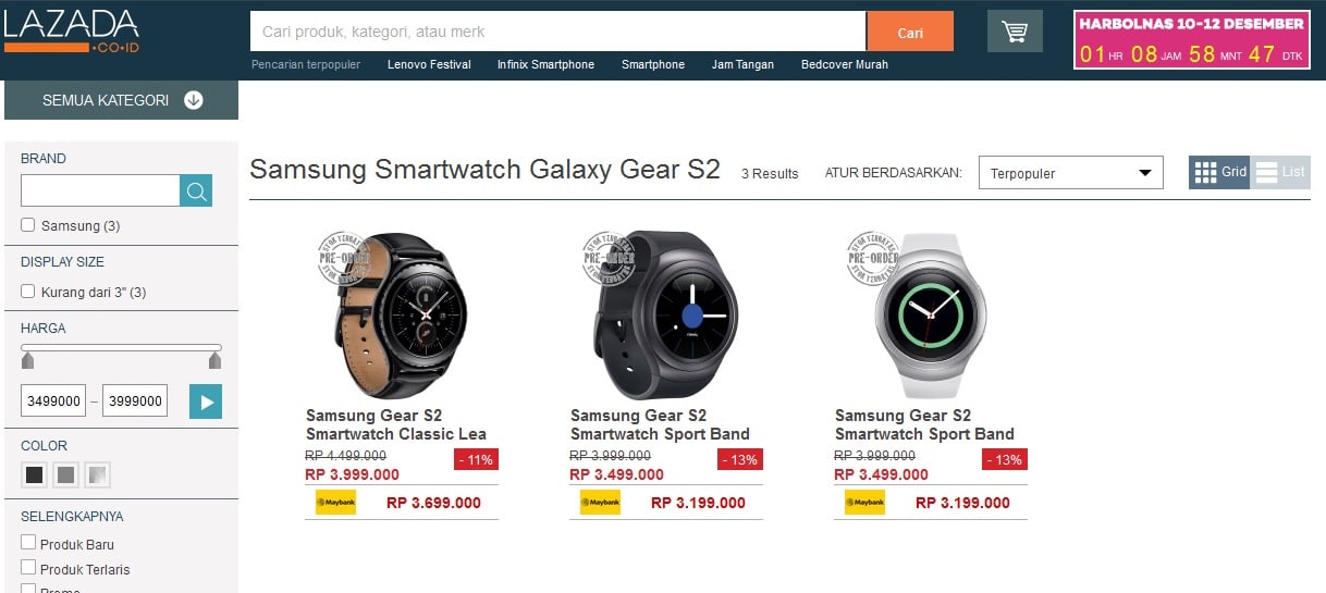 Samsung Galaxy Gear S2 Mulai Dijual Pre-Order di Indonesia, Dilego Rp3,4 Jutaan