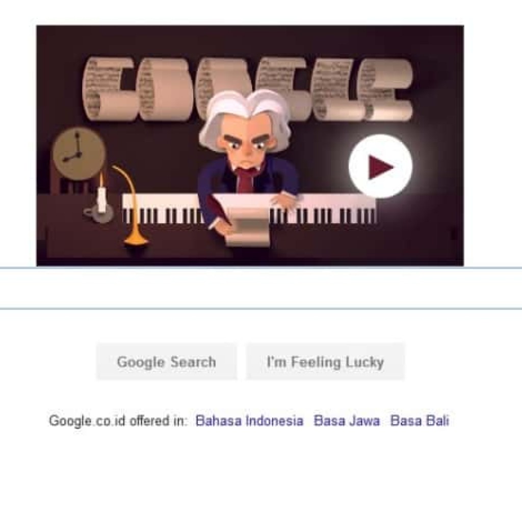 Google Doodle Ludwig van Beethoven
