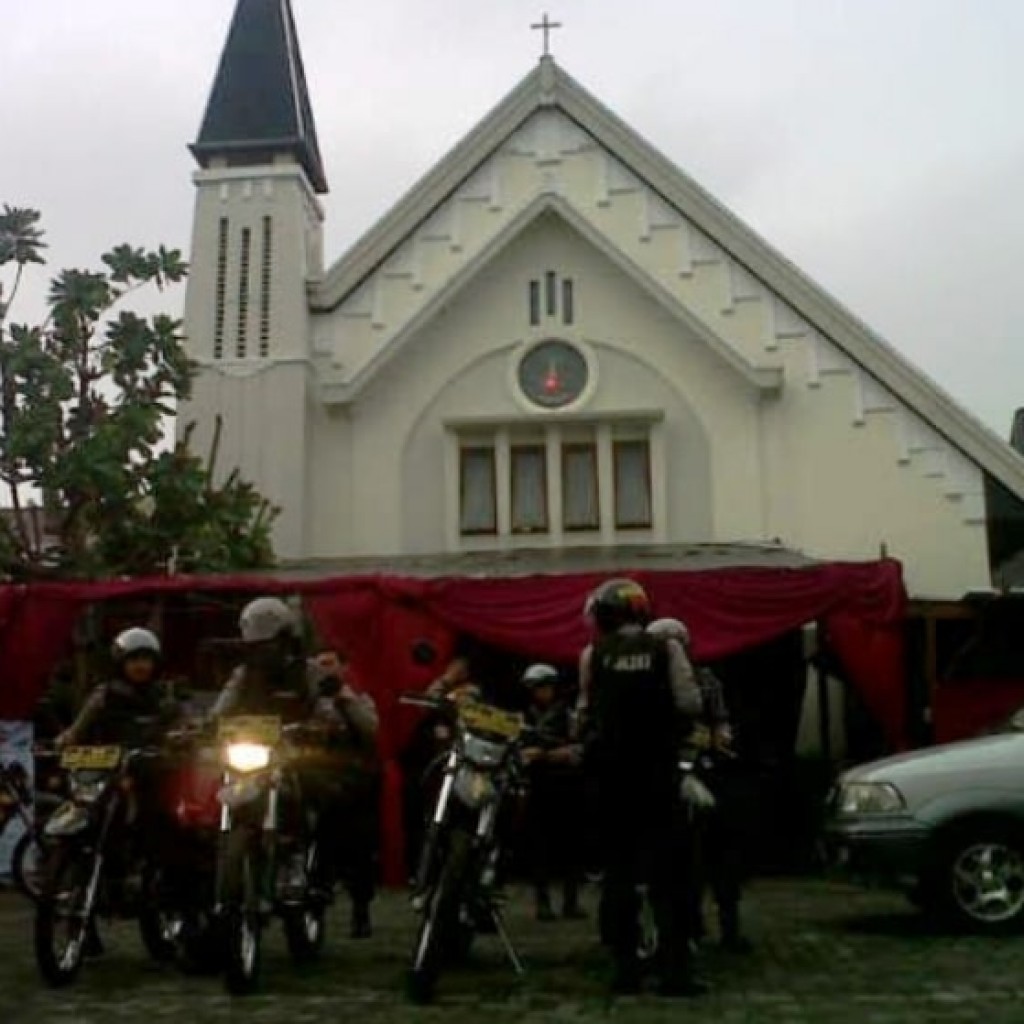 Pengamanan Sejumlah Gereja di Tasikmalaya