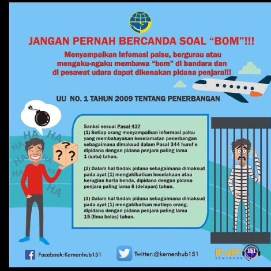 Peraturan Jangan Bercanda Soal Bom