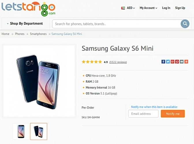 Samsung Galaxy S6 Mini Muncul di Situs Online Arab