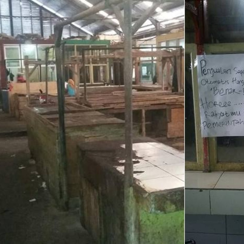 Aksi Mogok di Pasar Cikurubuk Tasikmalaya