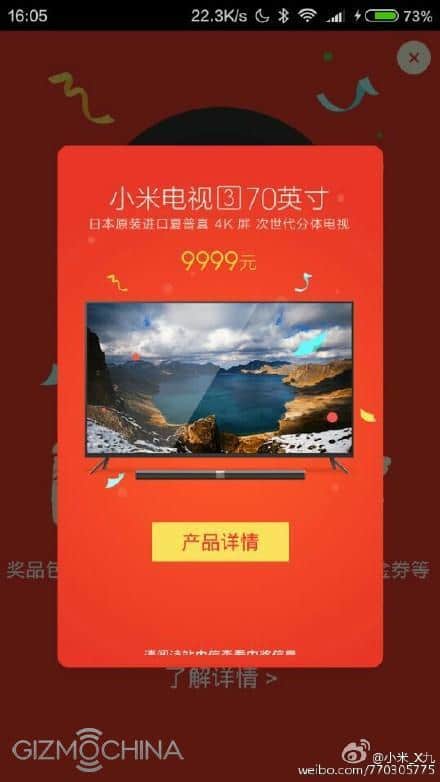 Xiaomi Kenalkan Varian Baru MI TV 3 dengan Layar 70 Inci