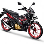 All New Satria F150R Titan Black Solid Black Red CW