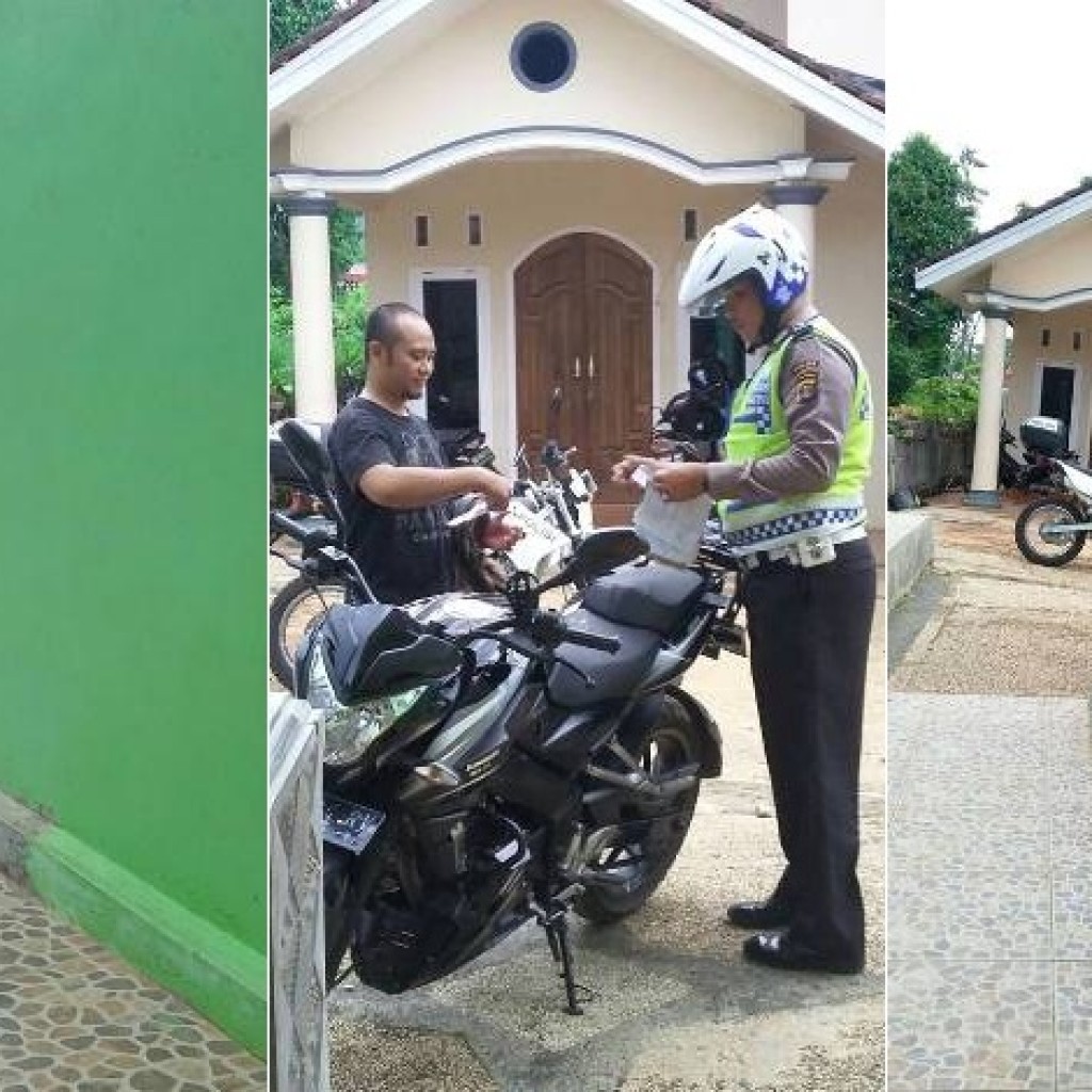 Biker Ditilang di Depan Rumah Sendiri