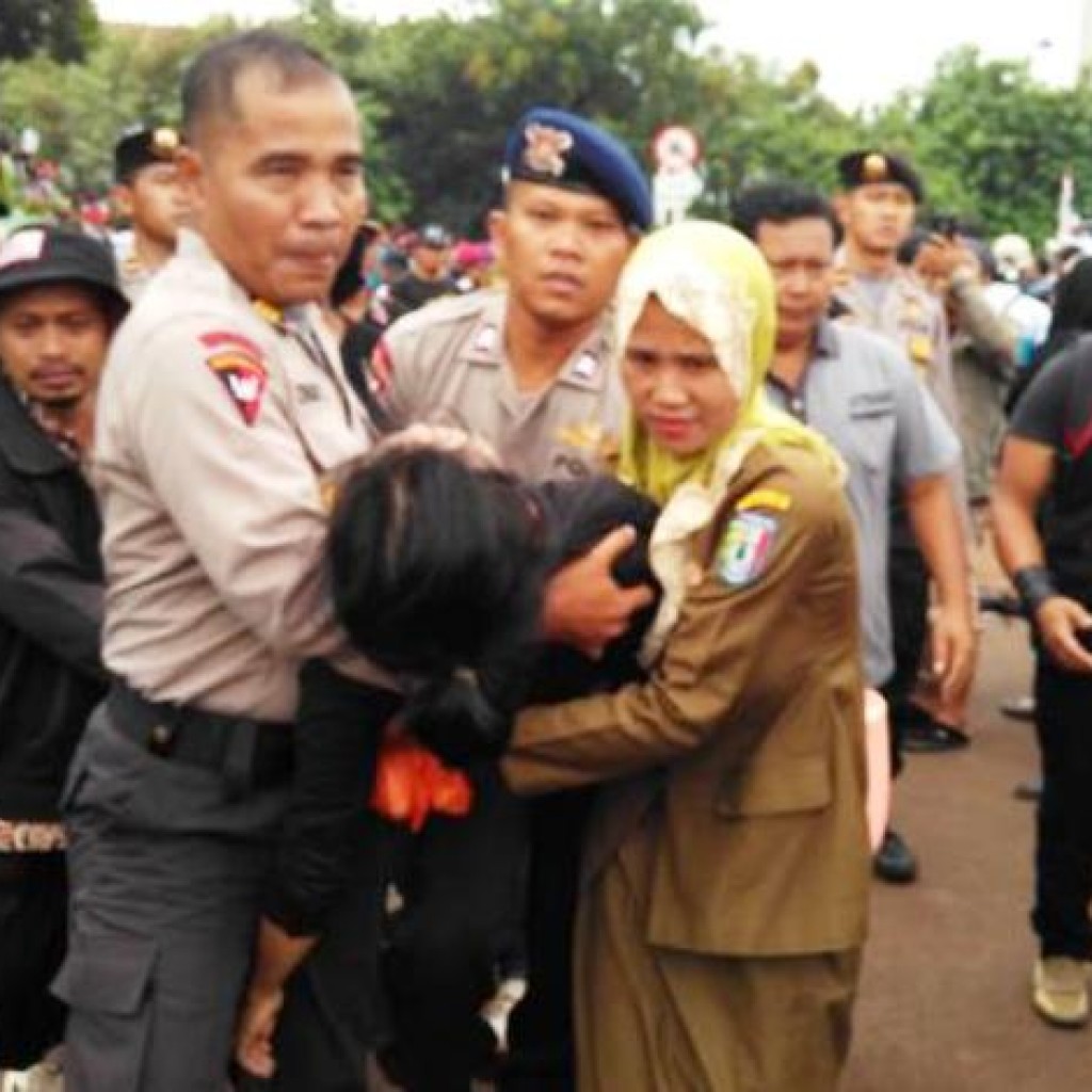 Guru Honorer Demo di Jakarta