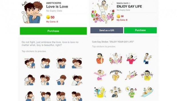 Sticker LGBT di Line