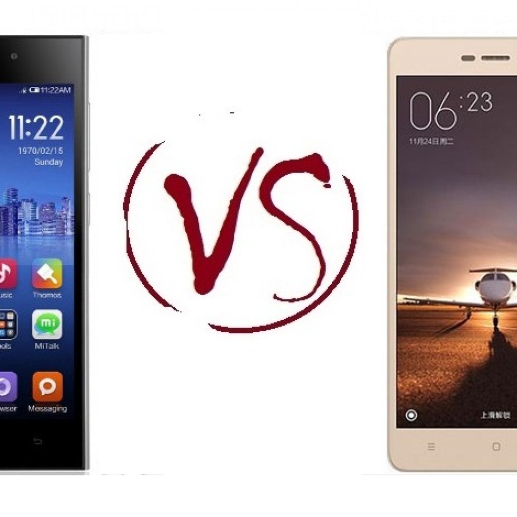 Xiaomi Mi 3 vs Xiaomi Redmi 3