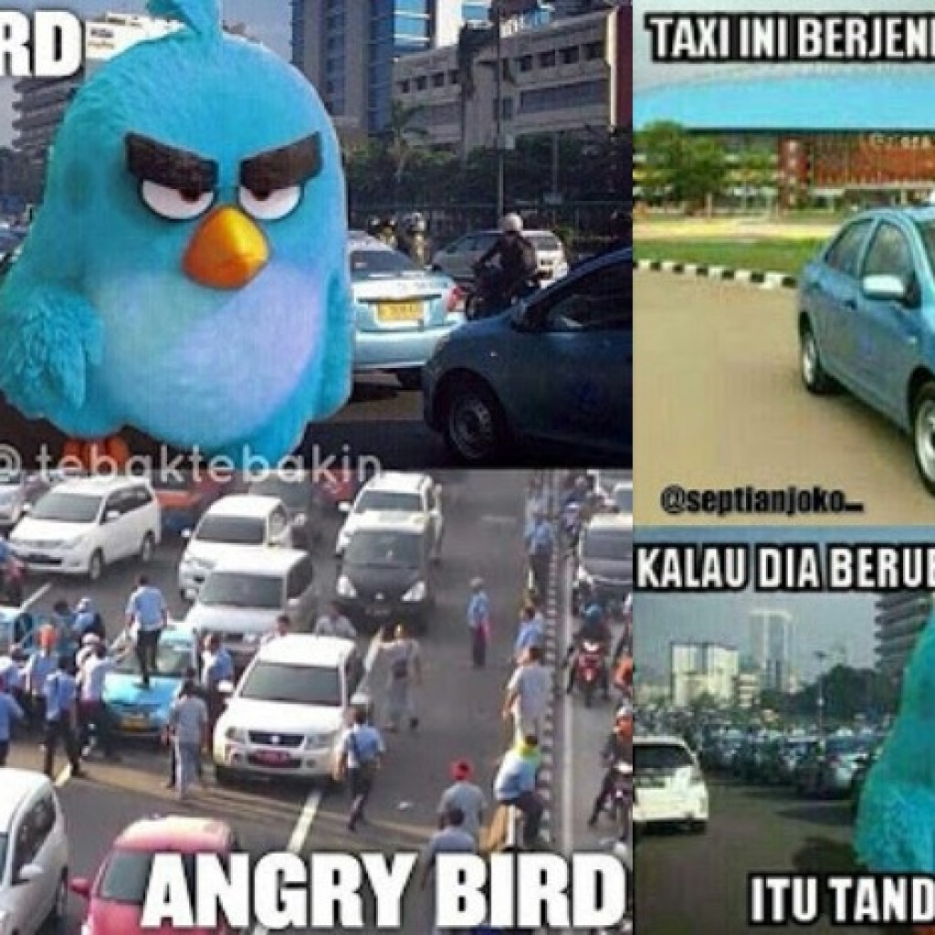 MEME Lucu Aksi Demi Sopir Taksi Blue Bird