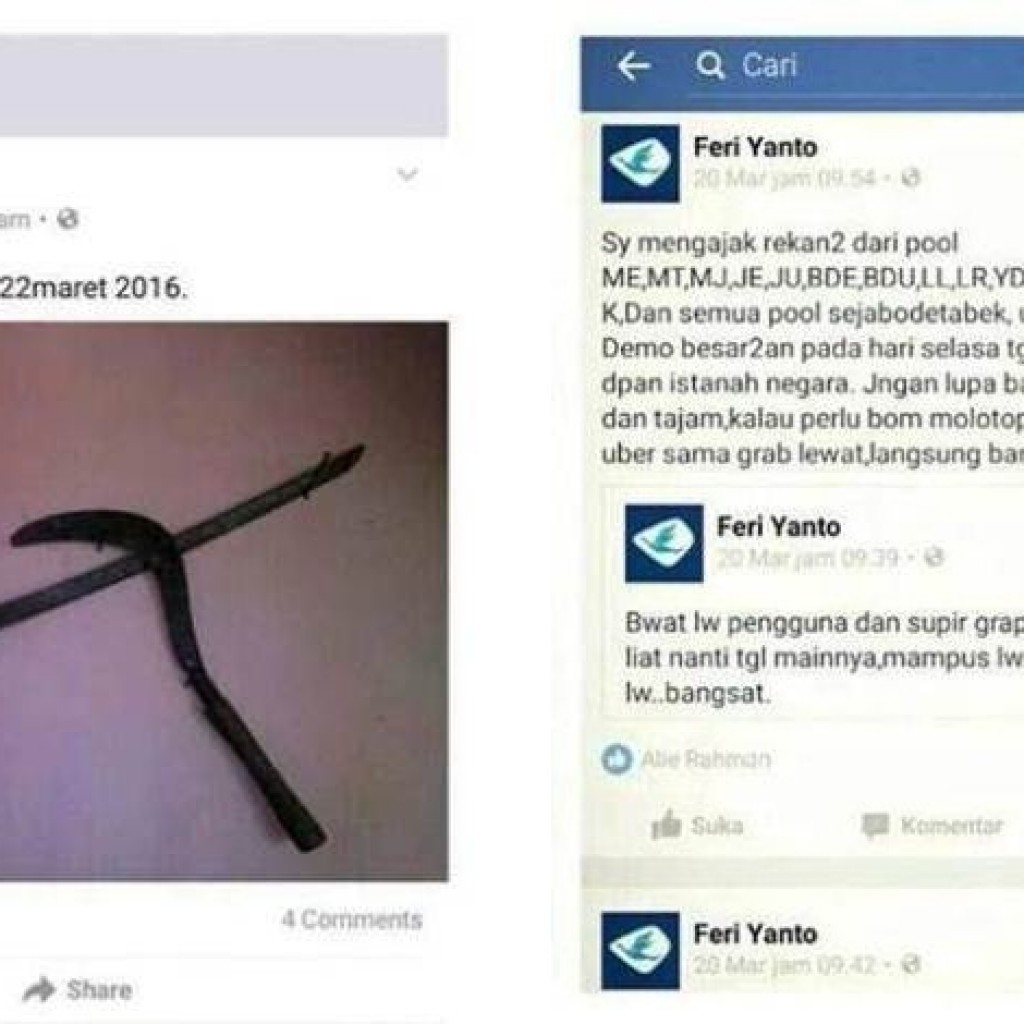 Status Facebook Feri Yanto