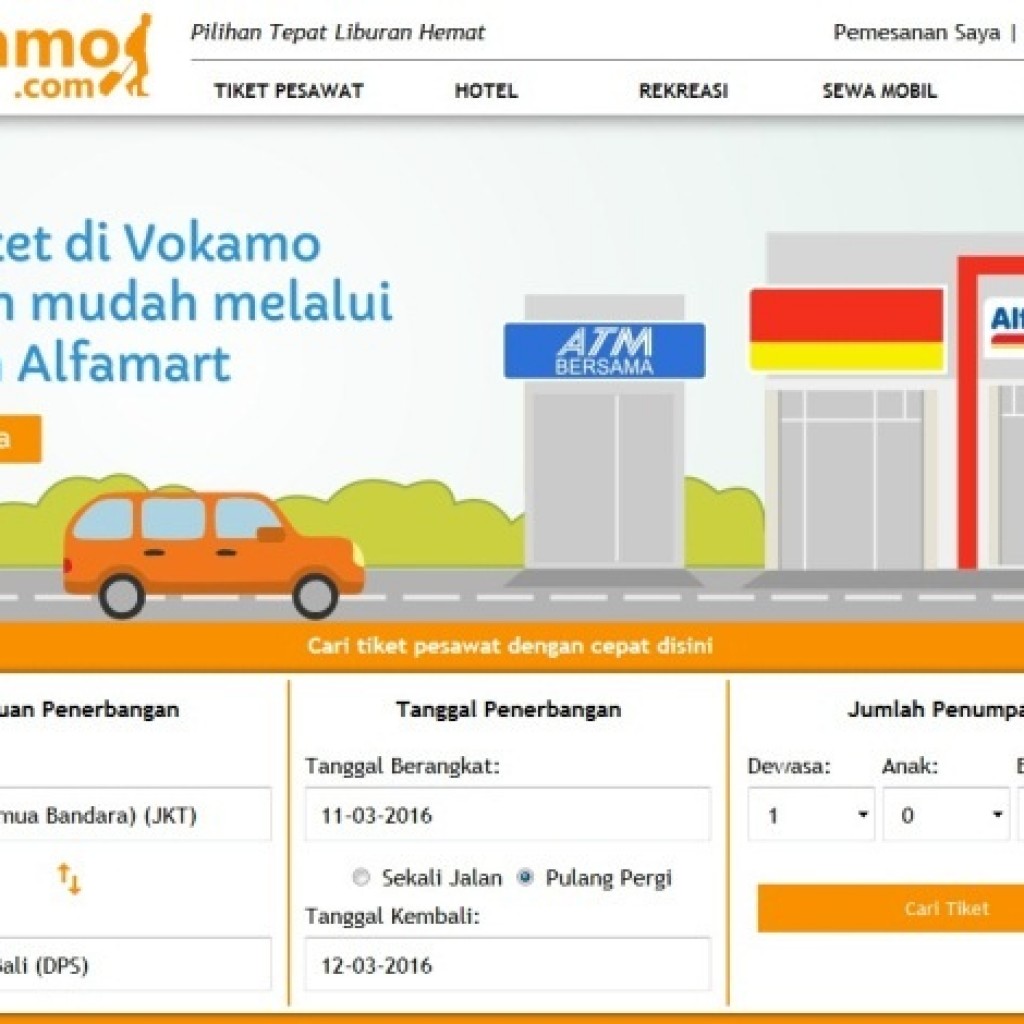 Tampilan Website Vokamo