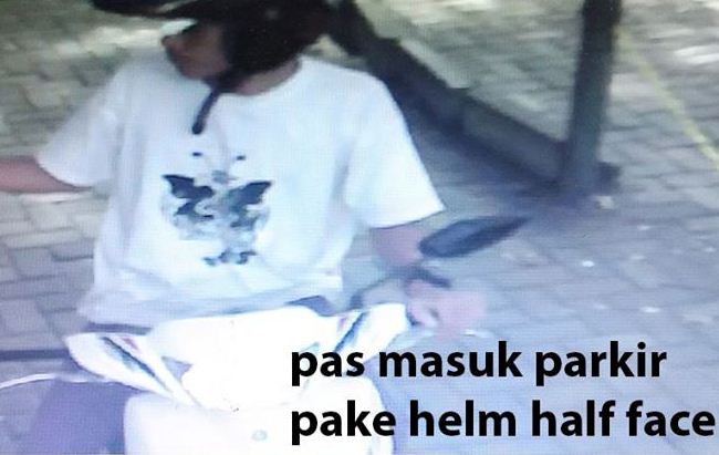 Aksi Maling Helm di RS JIH Yogyakarta