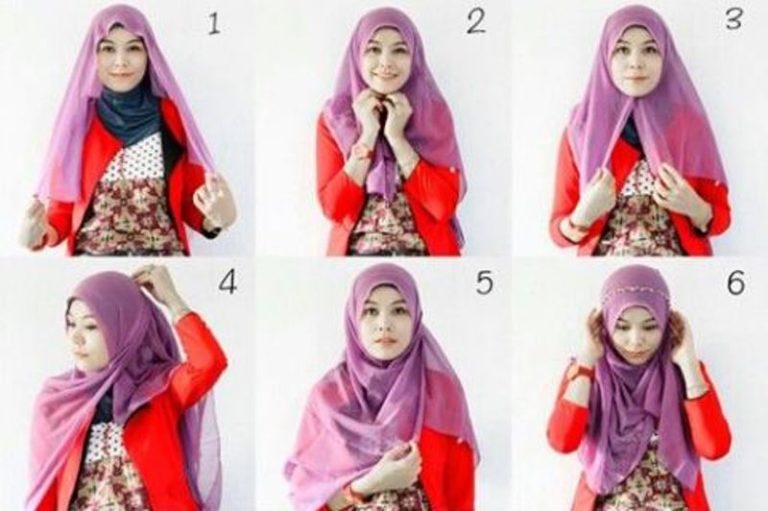 Cara Memakai Jilbab Segi Empat Dengan Headband