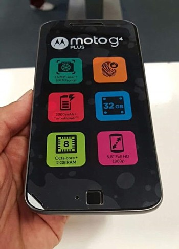Motorola Moto G4 Plus Tampak Depan
