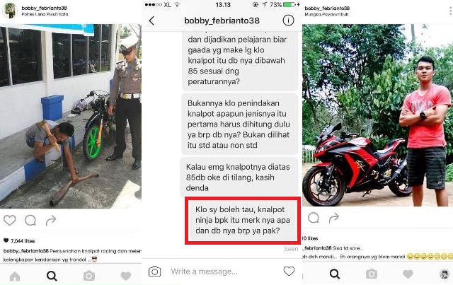 Polisi Kena Skakmat Debat Soal Knalpot Racing