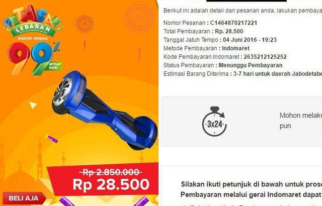 Pembayaran Produk Diskon Promo Matahari Mall