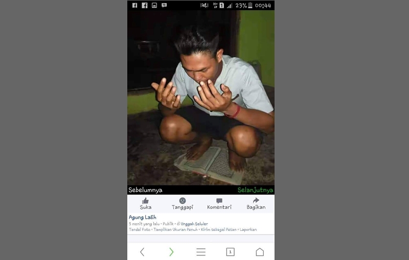 Agung Laeh Menginjak Al Quran
