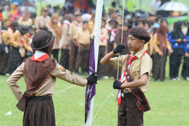 Upacara Hari Pramuka ke 55 di Cisontrol