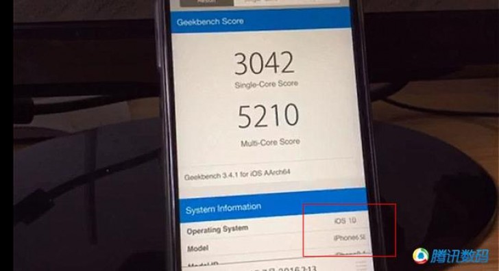 iPhone 6 SE di GeekBench