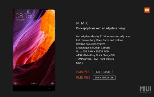 Harga Xiaomi MI MIX