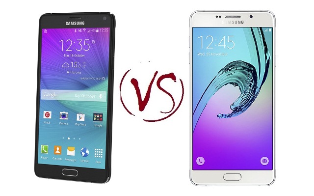 Samsung Galaxy Note 4 vs Galaxy A7 2016