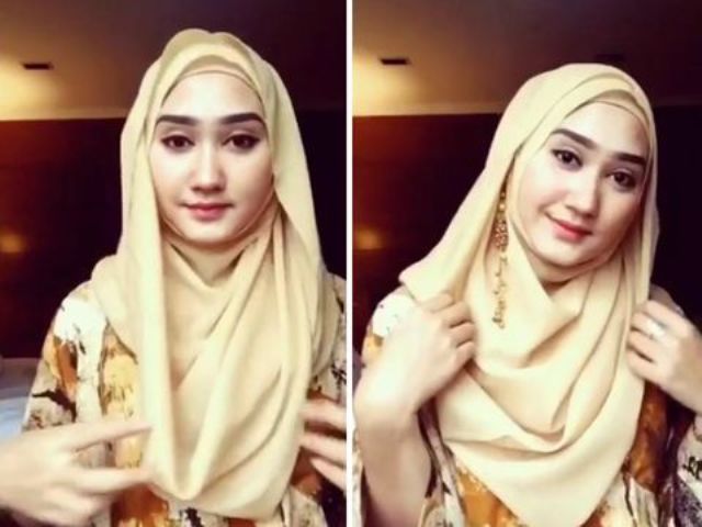 Tutorial Hijab Segi Empat Pakai Anting