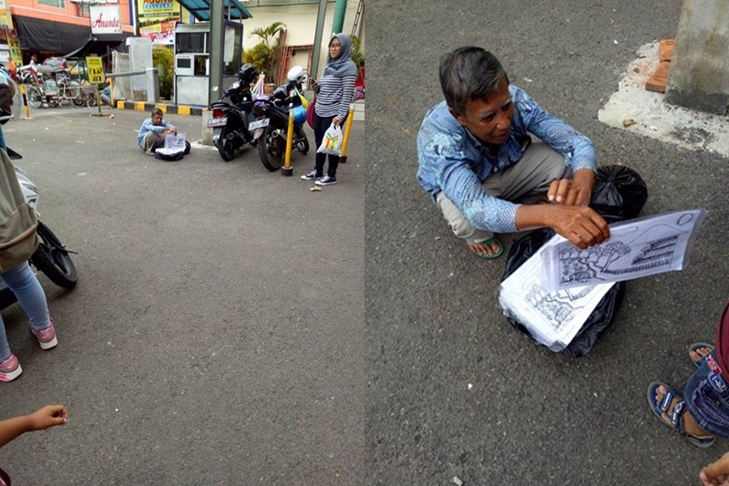 Bapak Penjual Gambar di Tasikmalaya