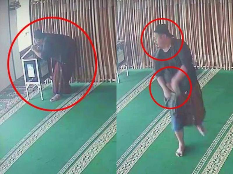 Pria Curi Isi Kotal Amal Masjid di Malang