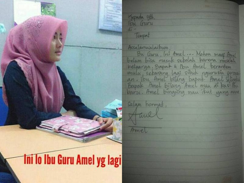 Surat Untuk Ibu Guru Amel