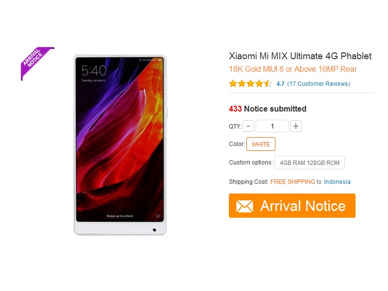 Xiaomi Mi Mix Ultimate Gold 18K