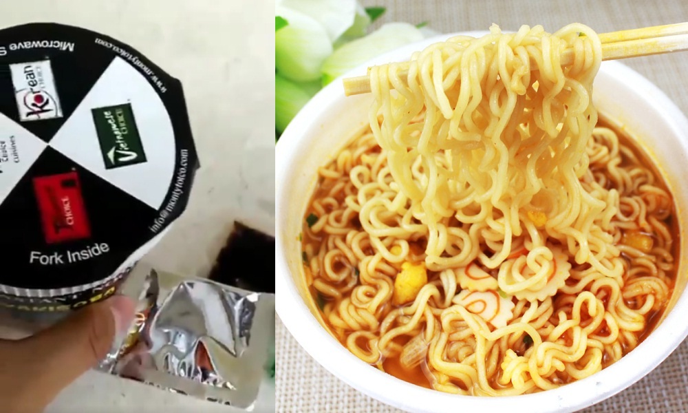 Fork Inside Mie Cup