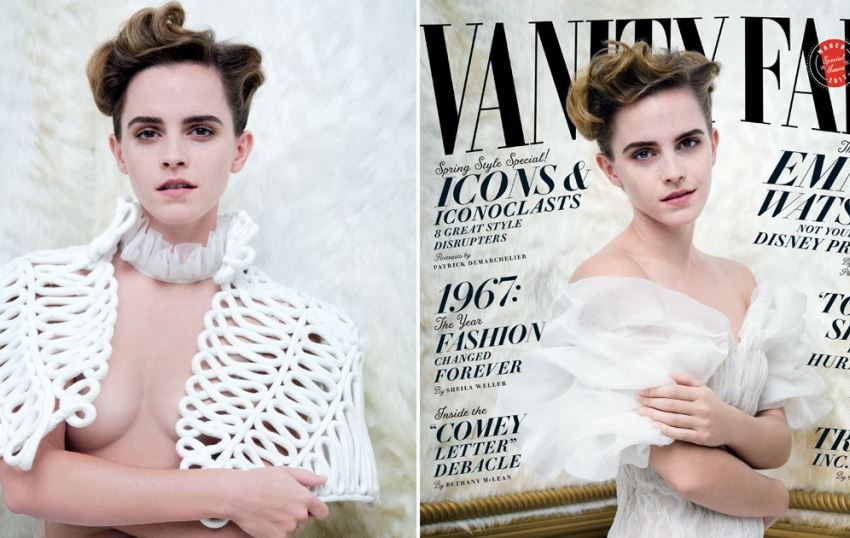 Foto Tanpa Bra di Cover Majalah Emma Watson Disebut Munafik