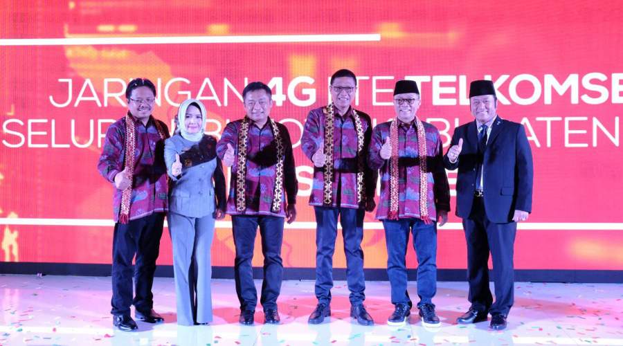 Telkomsel Operator Pertama Hadirkan Layanan 4G LTE di Seluruh Ibu Kota Kabupaten Area Sumatera