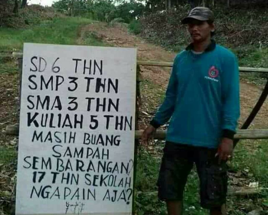 Sindiran Buang Sampah Sembarangan