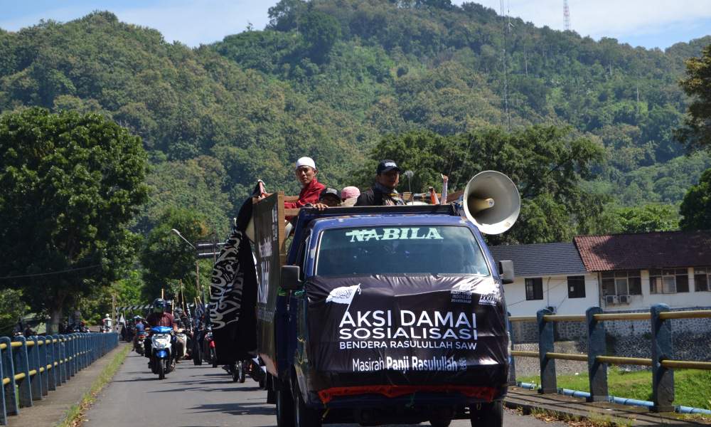 Sosialisasi Panji Rasulullah di kota Banjar