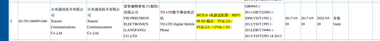 Xiaomi Mi6 Sudah Muncul di 3C China dengan Fast Charging, Kapan Diresmikan?