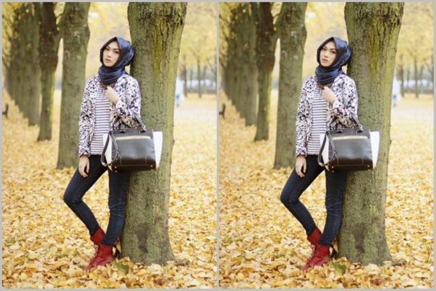 cara padu padan baju dan hijab