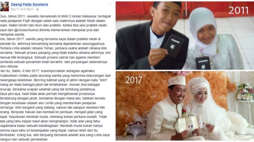 Pasangan Ini Dulunya Sempat Nikah Pura Pura Buat Praktikum di Sekolah Eh Sekarang Nikah Beneran Sosweet