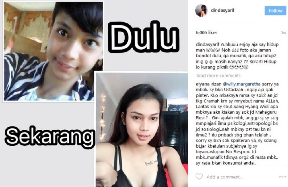 Sekarang Cantik dan Seksi Dinda Syarif Teman Kiki Farel Dulunya Pria Tulen