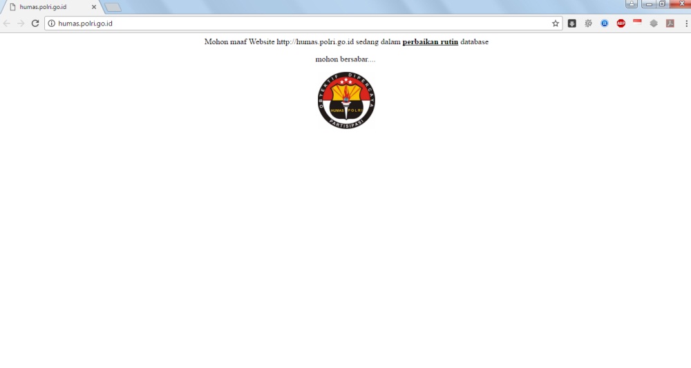 Situs Humas Polri Down