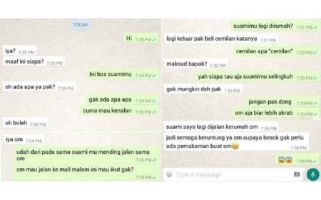 Chat WA Bos Hidung Belang dan Istri Bawahannya