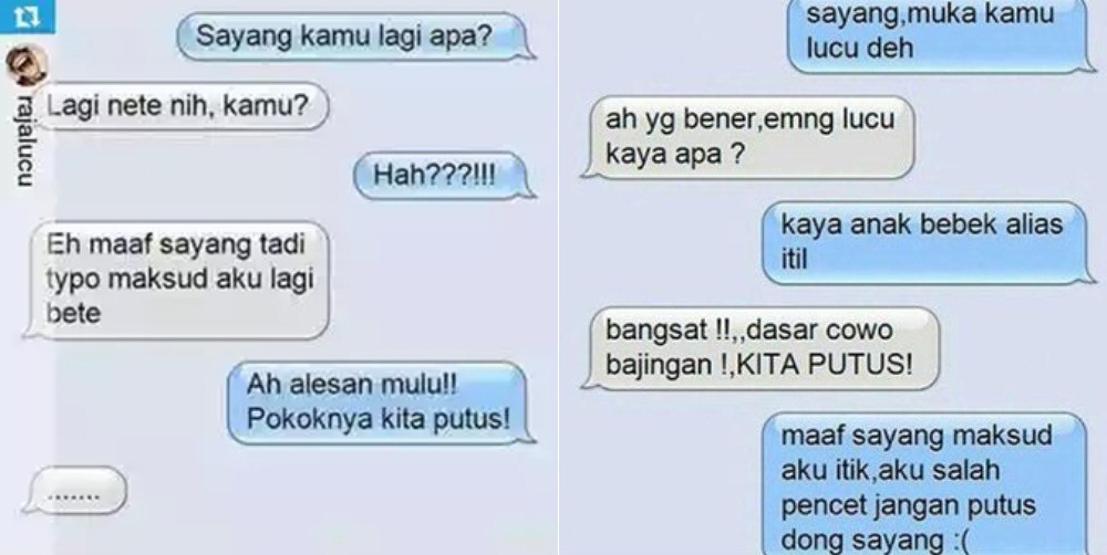 Kumpulan Chat Typo Lucu Ngakak