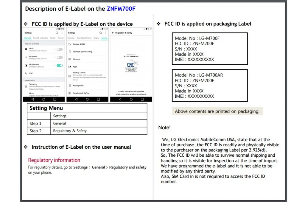 LGM700Fdi FCC