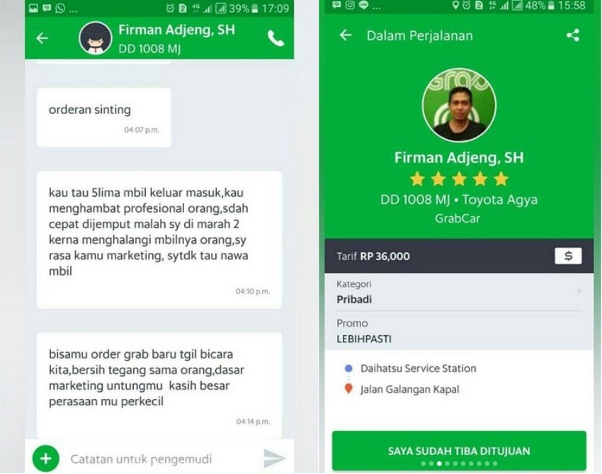 Minta Paksa HP Customer Hingga Memukulnya Driver Grab Ini Dilaporkan Ke Polisi