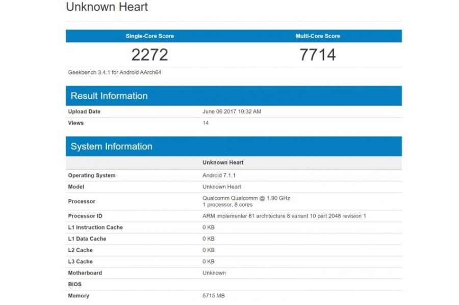 Nokia 9 di GeekBench 1