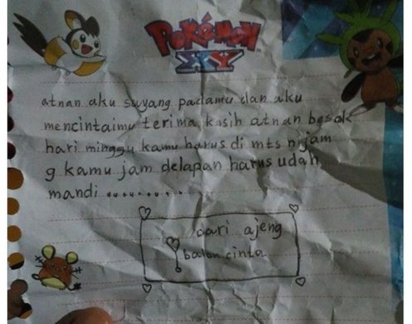 Surat Cinta Anak Kelas 1 Sd Ini Ngalahin Orang Dewasa