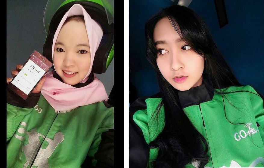 11 Driver Wanita Berparas Cantik Ini Bikin Cowok Ketagihan Naik Ojek Online