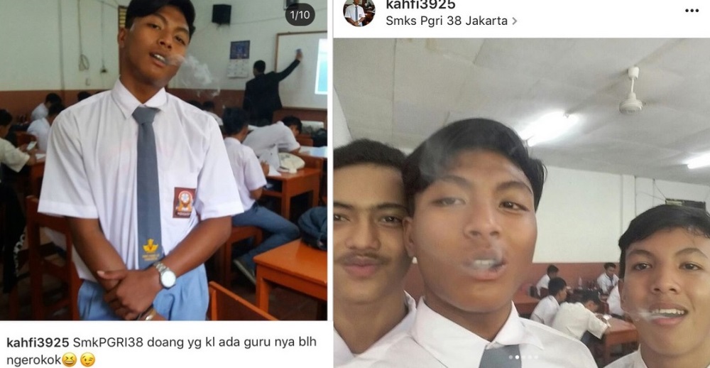 Beredar Foto Foto Siswa SMA Merokok Didalam Kelas saat Pelajaran Berlangsung